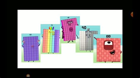 Numberblocks 60 70 80 90 100.